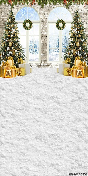 10’x20′ CP Christmas Season Scenic Microfiber Fabric background backdrop BHF1576