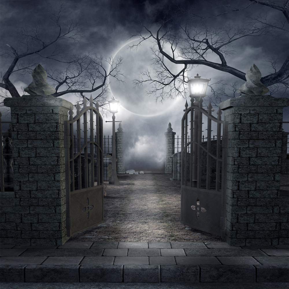 8X8FT Halloween Theme Pictorial Cloth Seamless Customized Photography Backdro…