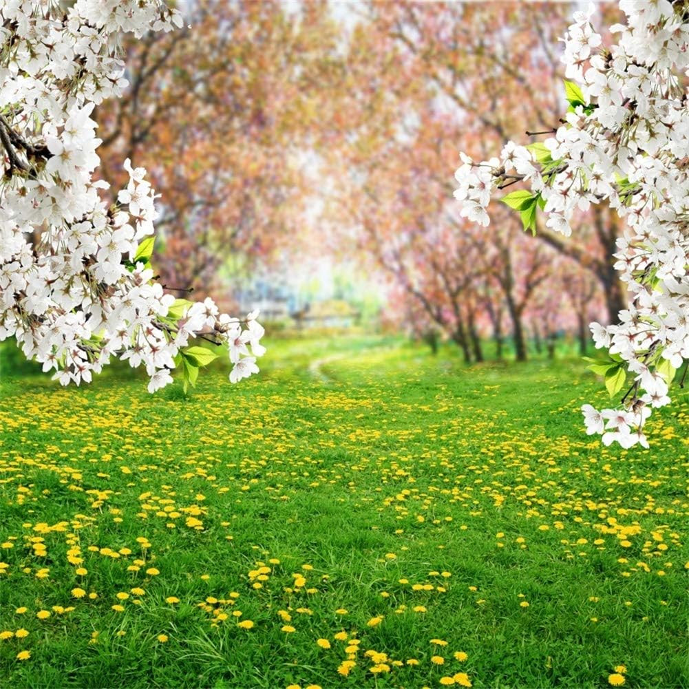Yeele 7X7Ft Spring Scenic Backdrop for Photography Garden Flowers Background Flo