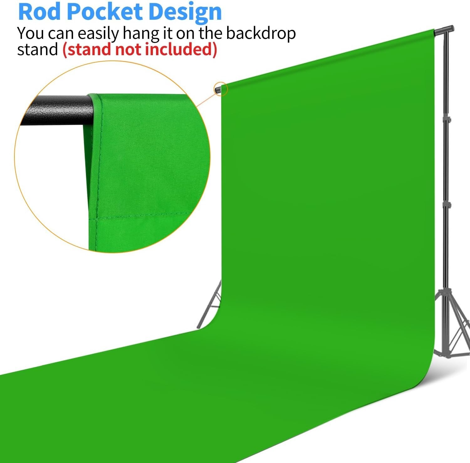 10×20 ft Premium Green Screen Backdrop for Professional Photography & Streaming