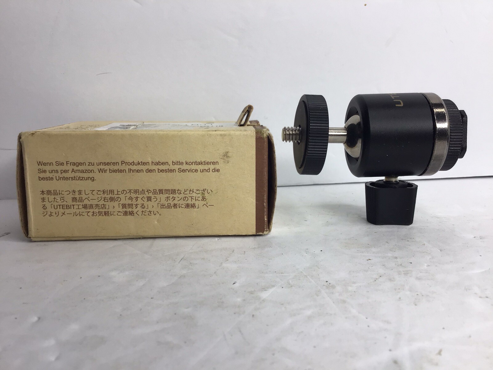Utebit Ball Head with 1/4″ Hotshoe Camera Mount Adapter 360 Degree Rotation New