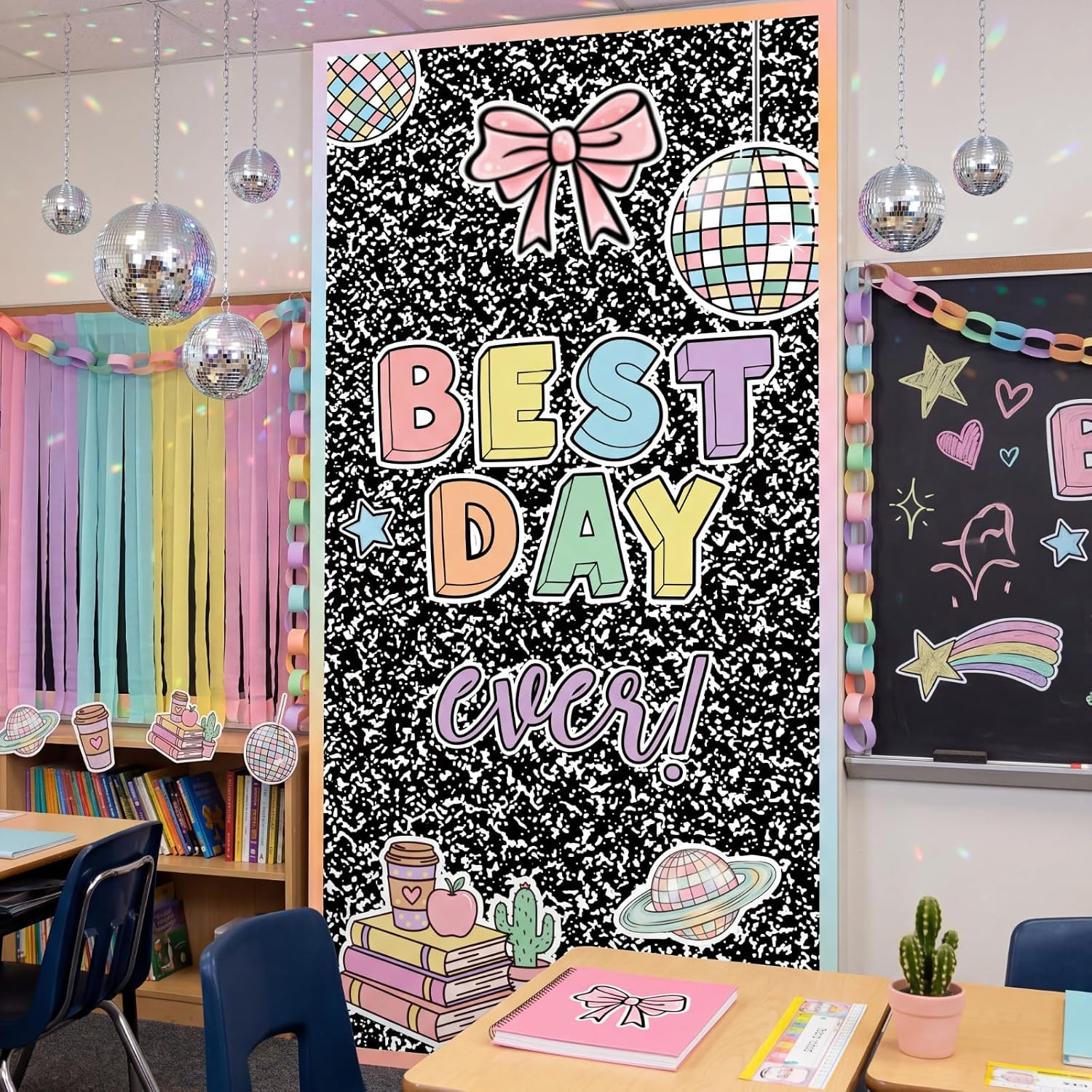 Classroom Welcome Door Cover Composition Notebook Back to School Banner Welcome