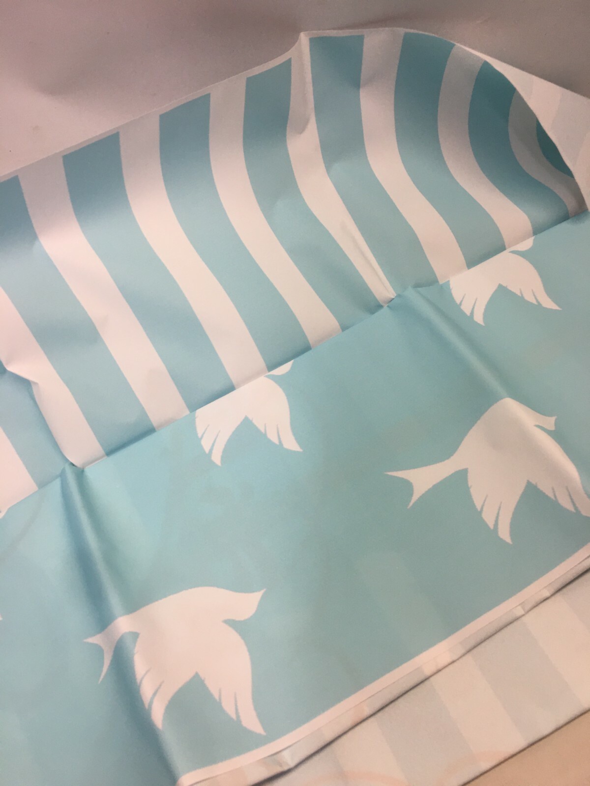 6x6ft Cross God Bless Infant Baptism Photography Background Pigeon Blue Stripes