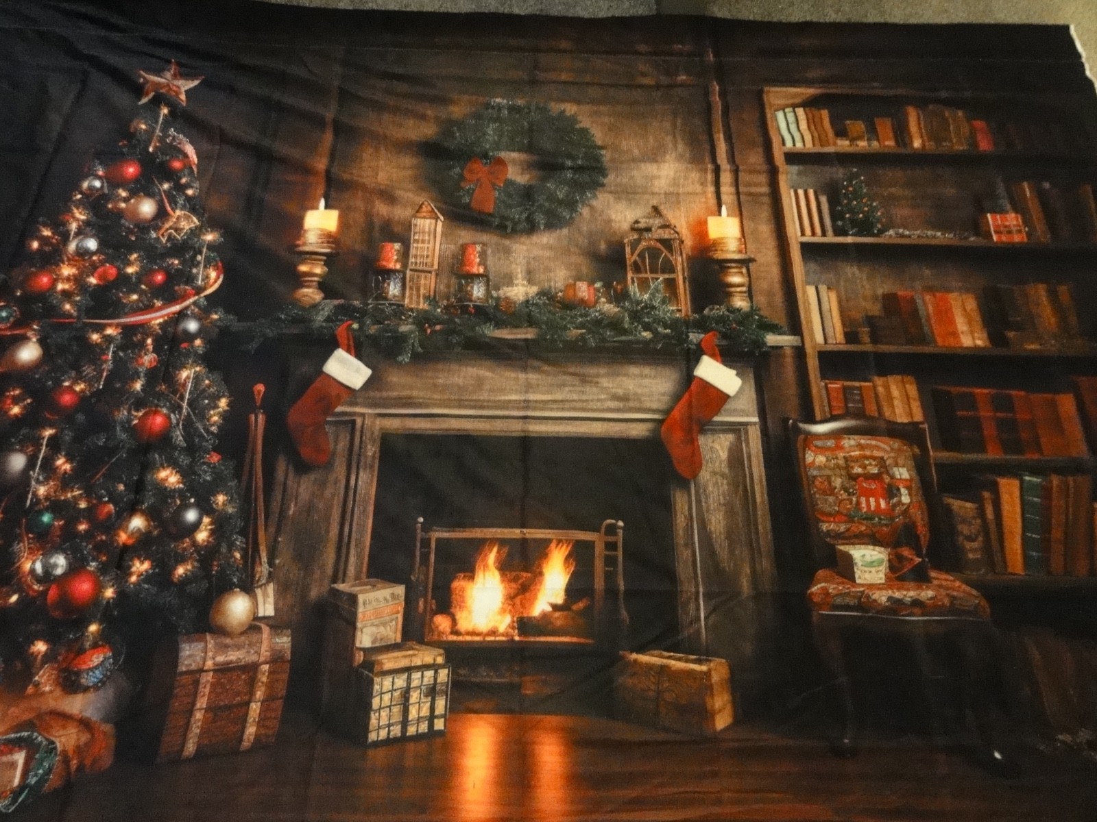 NEW KATE LARGE HOLIDAY CHRISTMAS PHOTOGRAPHY BACKGROUND (APPROX 87×60 IN)