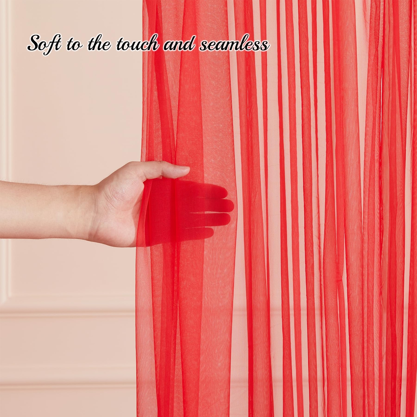 10×10 Red Tulle Backdrop Curtains for Parties Sheer Backdrop Curtain Wedding …