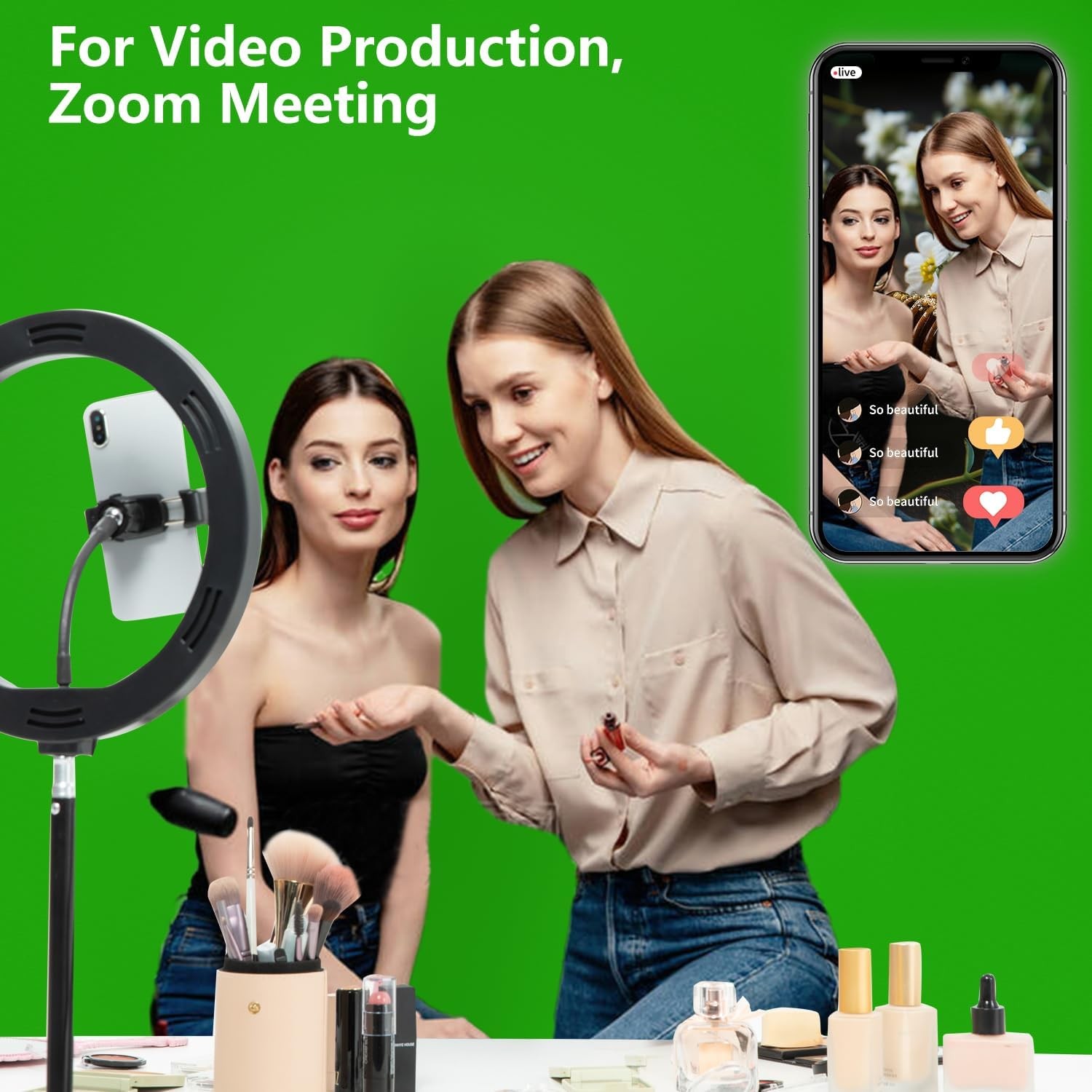 HEMMOTOP Green Screen Backdrop, 10 x 20 ft Large Chromakey 10×20 ft,