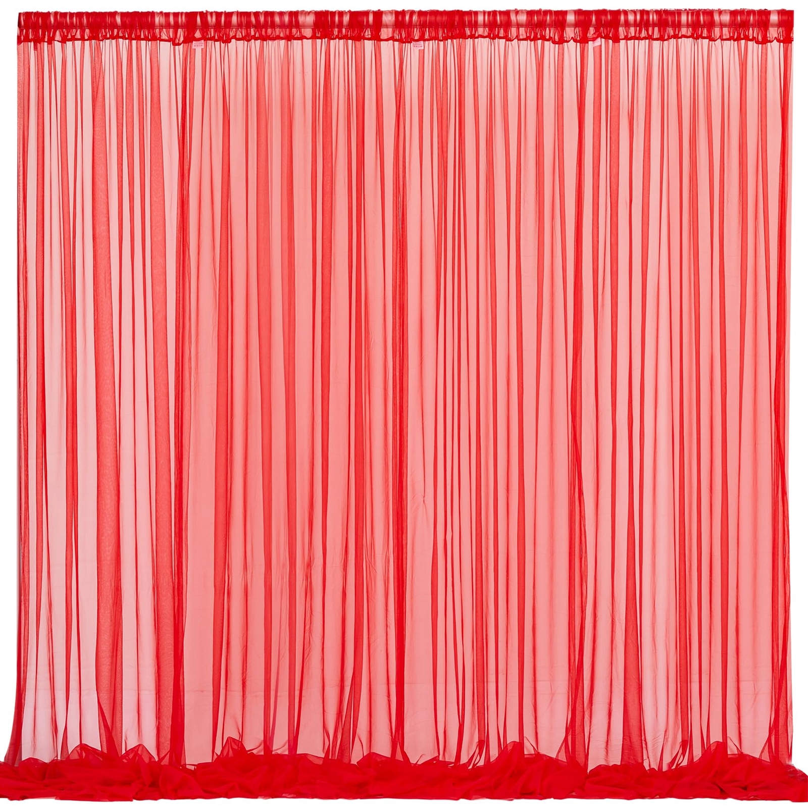 10×10 Red Tulle Backdrop Curtains for Parties Sheer Backdrop Curtain Wedding …