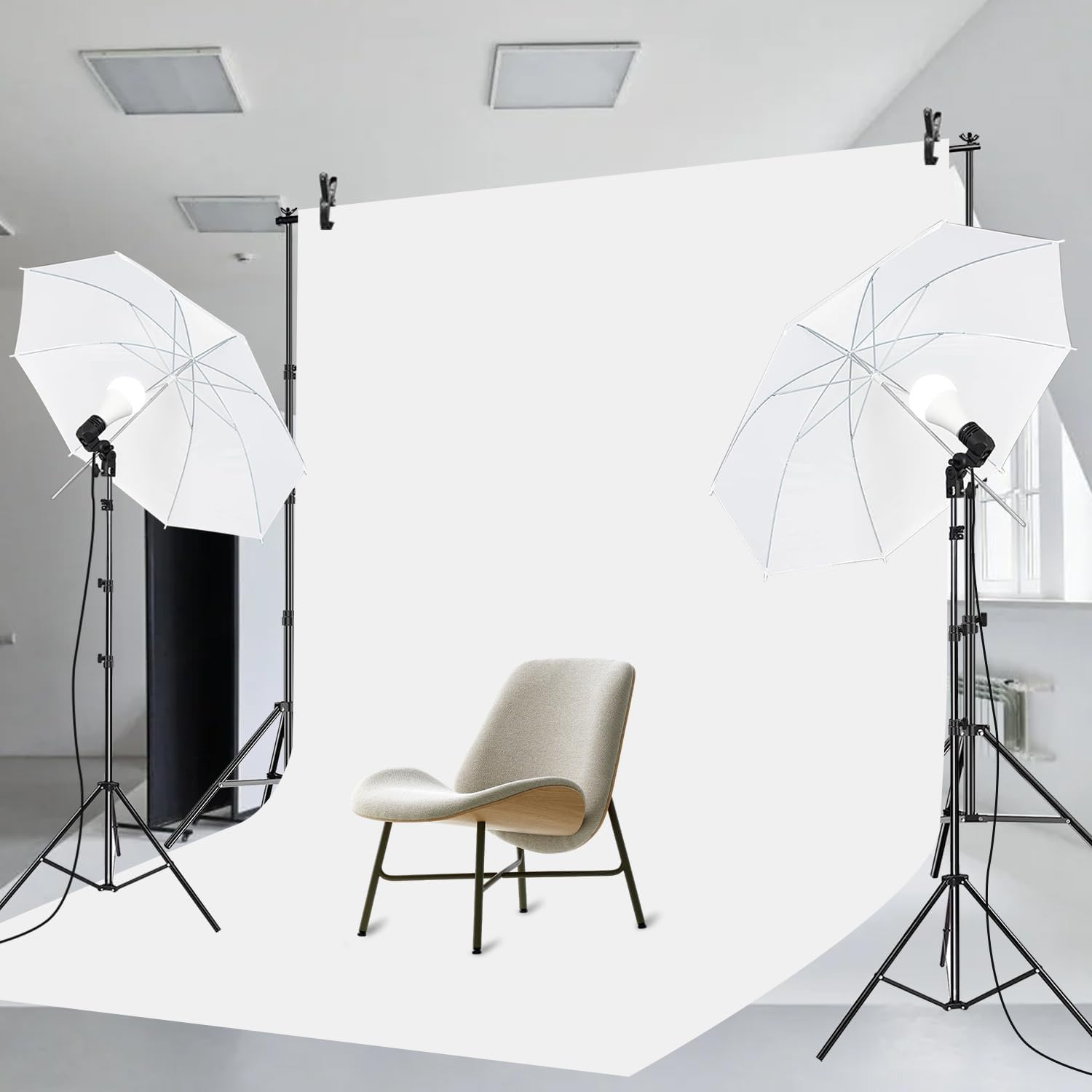 10 X 8.5 Ft Photography Photo Video Studio Background Stand Support Kit with Mus