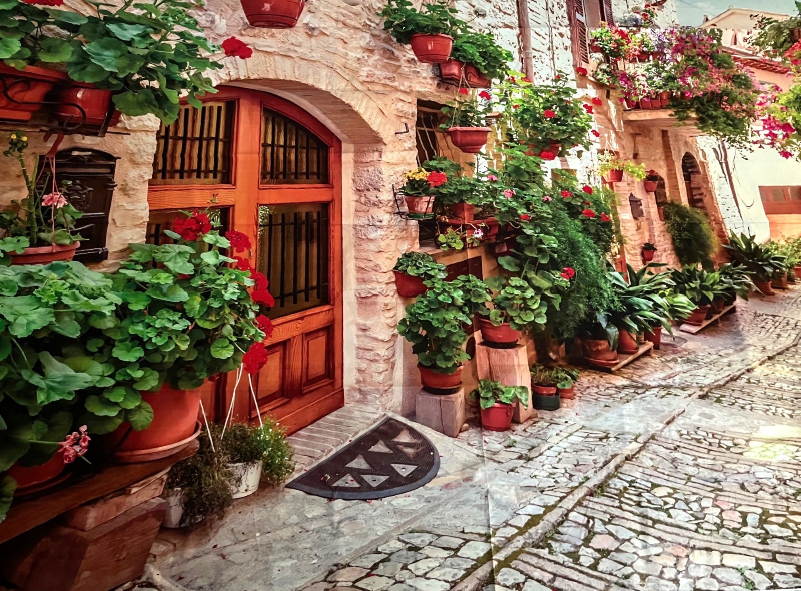 Large 77 x 118″ Fabric Italy Town Street Backdrop for Photography