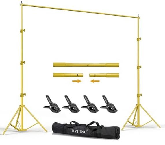 Backdrop Stand – Titanium Gold 10×8.5ft(WxH) Photo Studio Adjustable