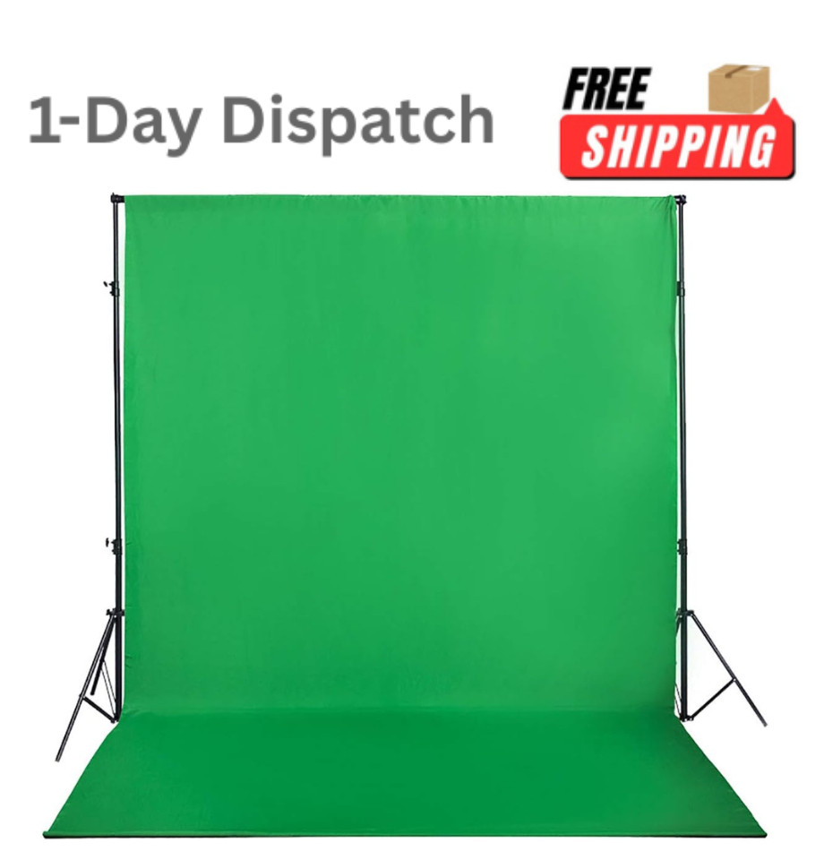 HMTFOTO 5x7ft Green Screen Backdrop Chromakey Muslin Photo
