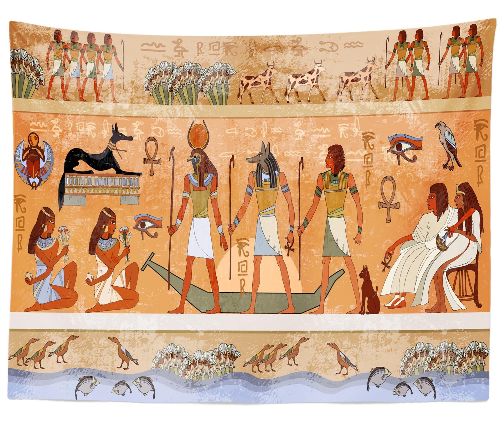 BELECO 7x5ft Fabric Egyptian Backdrop Ancient Egypt Scene 7x5FT, Egypt-04