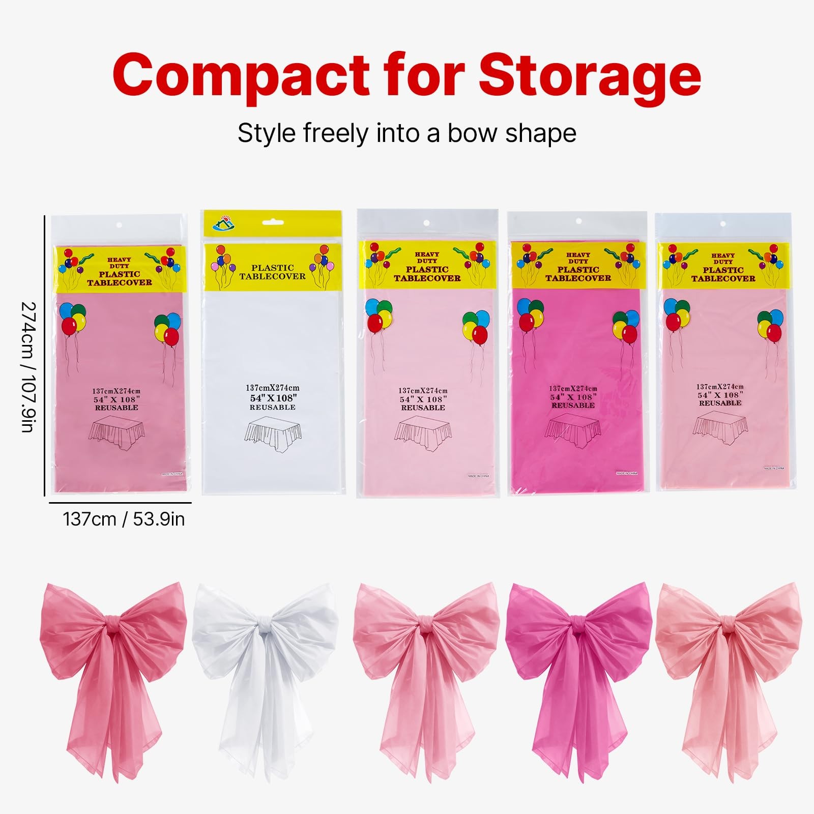 10 PCS Pink Bow Wall Decor DIY Giant Big Hanging Wedding Birthday Backdrop