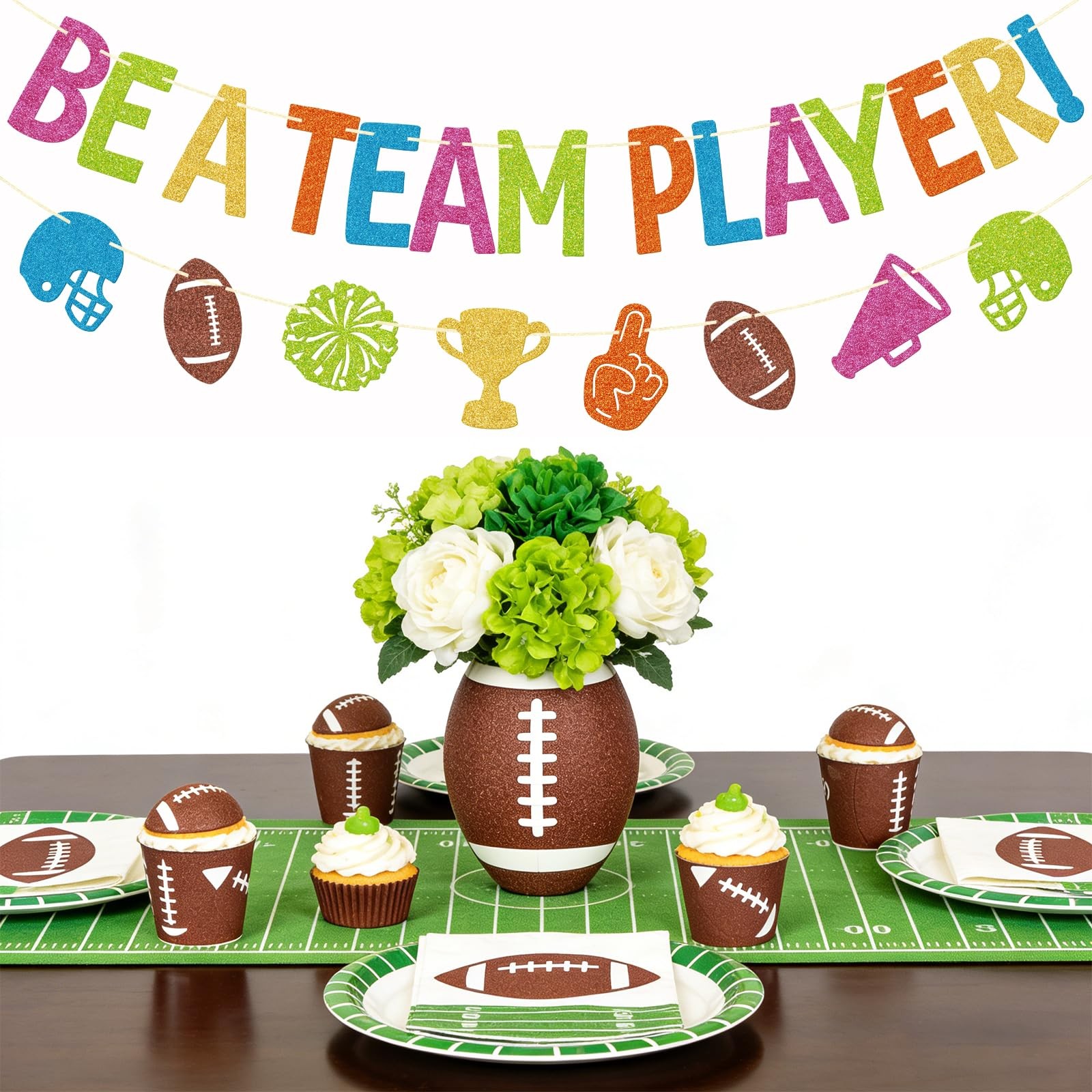 Football Classroom Banner – Be A Team Player Football Decorations – Sports Bu…