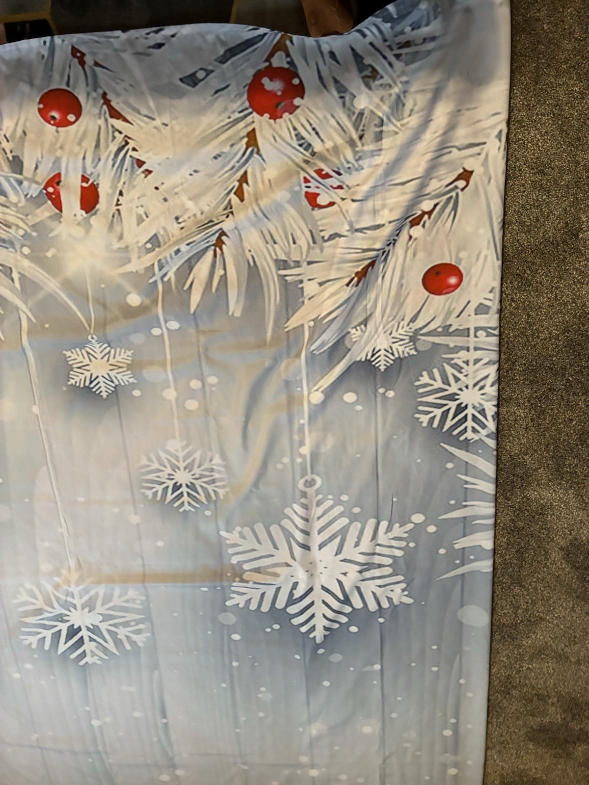 Blue Christmas Backdrop Or Cover, NWOT