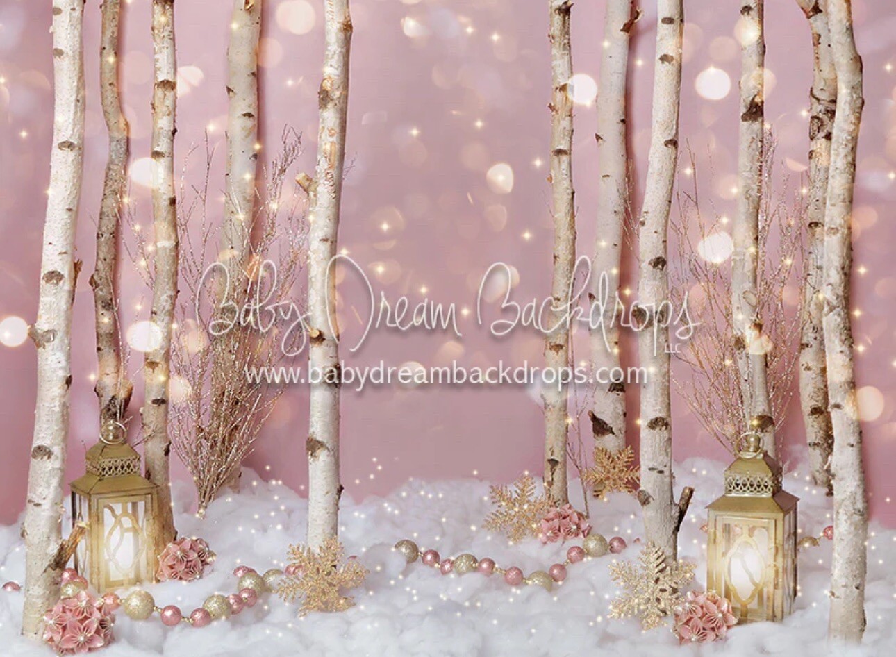 Baby Dream 6’x8’ Wonderful Winter Christmas Fleece Backdrop Used Once