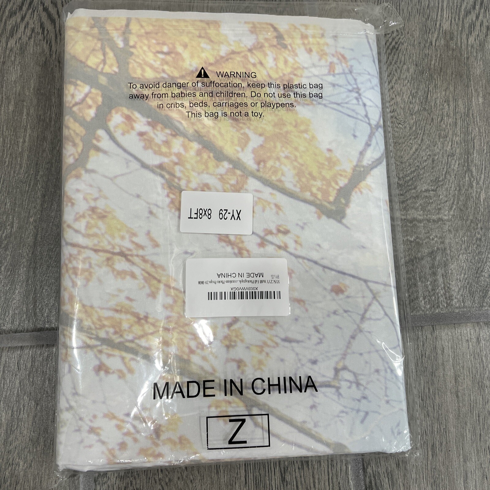 8x8ft Fall Picture Backdrop Yellow Leaves Filled with Trees Autumn Scenery Vi…