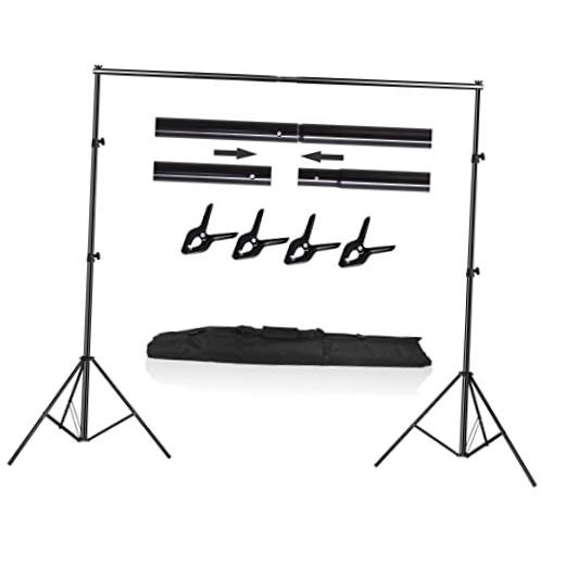 Photo Video Studio Photography Backdrop Stand, 8 x 8 ft Adjustable Photo