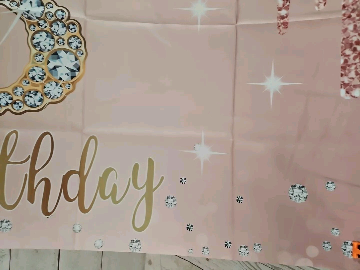 Happy 13th Birthday Banner Backdrop Decorations for Girls 43″x6′