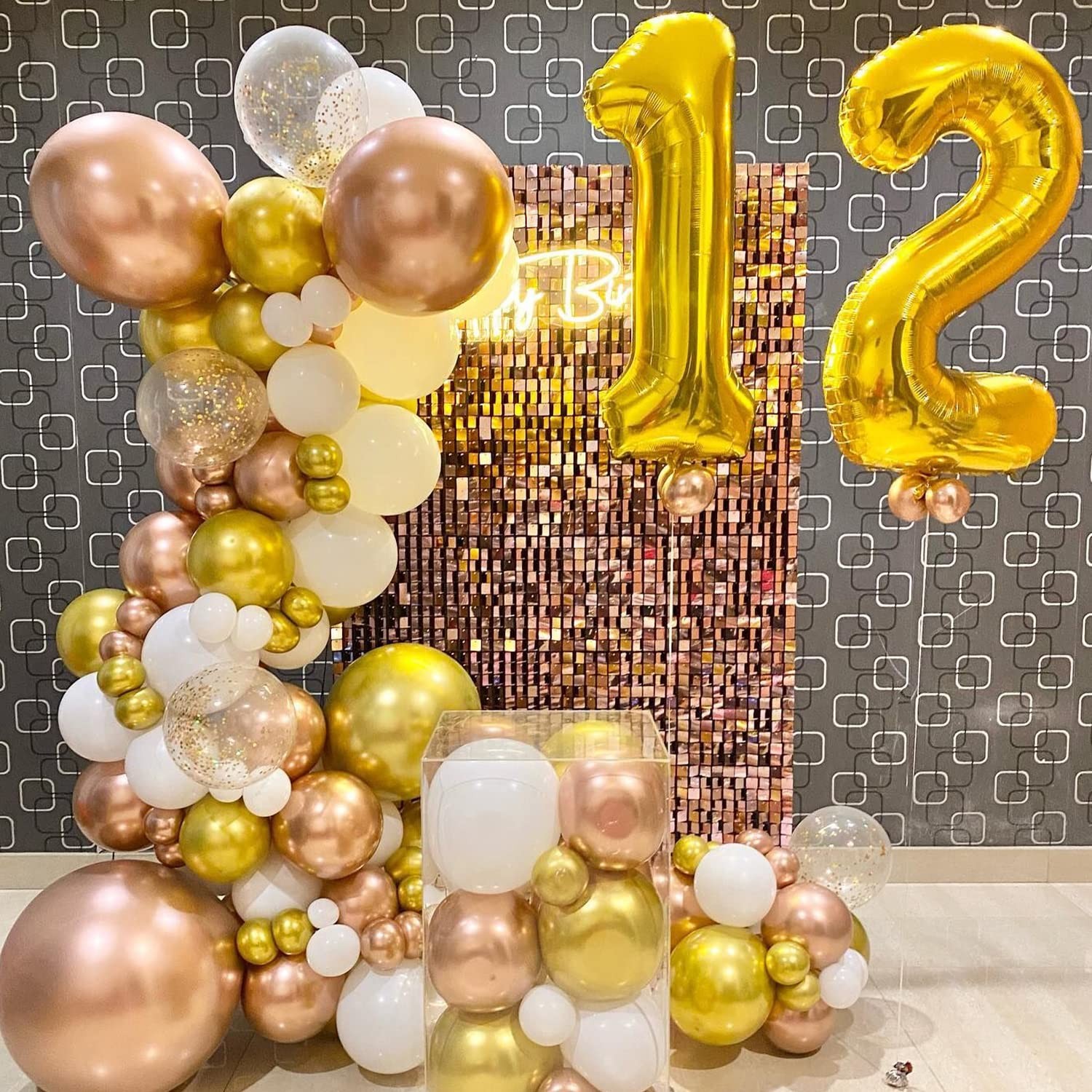 Shimmer Wall Backdrop Ppanels 24 Pieces Square Panel Diy Party Backdrop For Birt