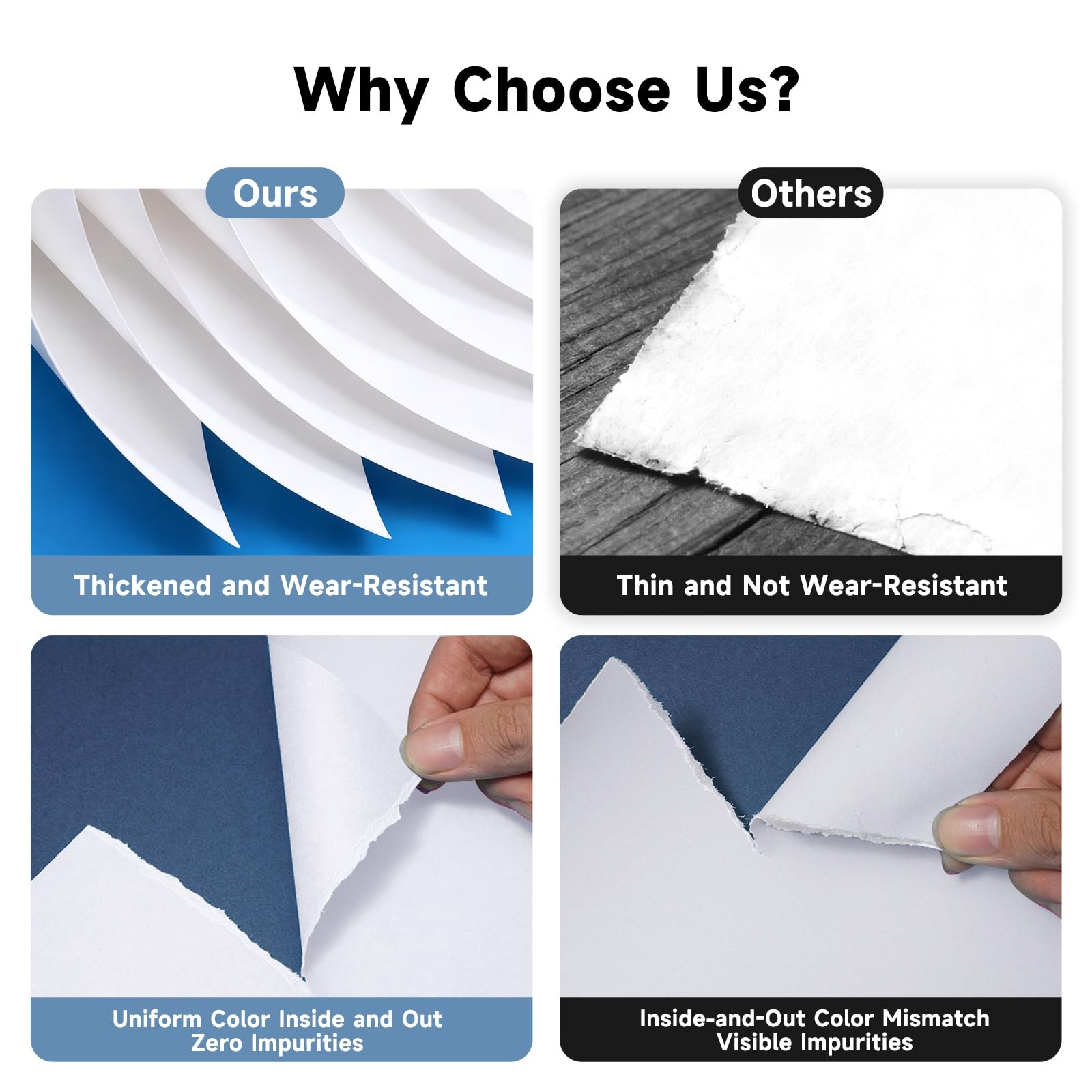 YSKE-Seamless White Paper Backdrop Roll for 92”x36′, Arctic
