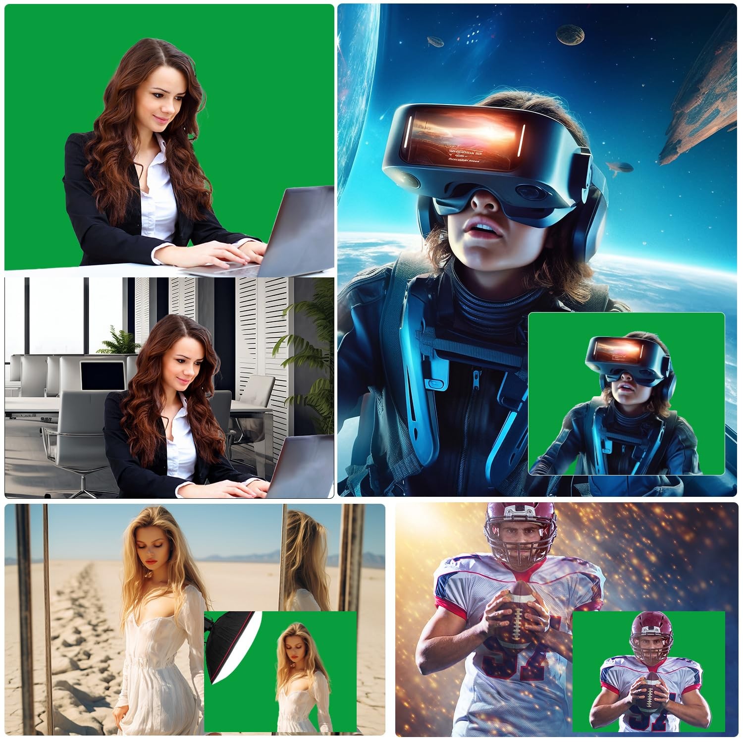 Green Screen Photo Photography Background Polyester Fabric Backdrop 10×20 FT