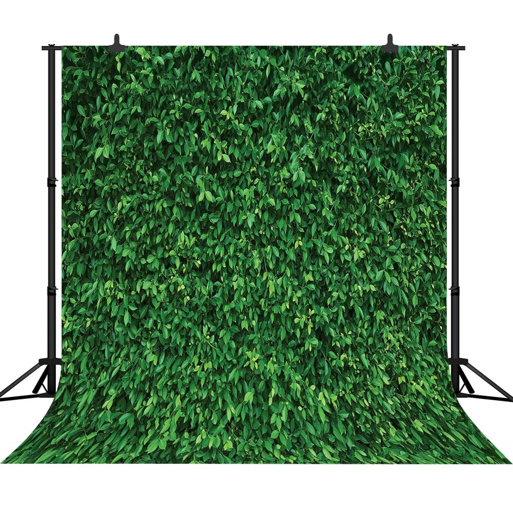 Grass Wall Backdrop 5x5ft Green Leaves Lawn Photography Greenery Decor Party