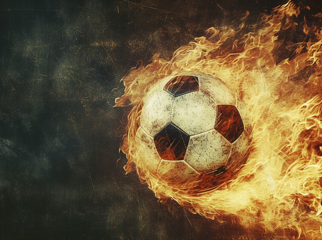 20 Football with Fire Theme Digital Backdrop Overlay Digital Studio Backdrop