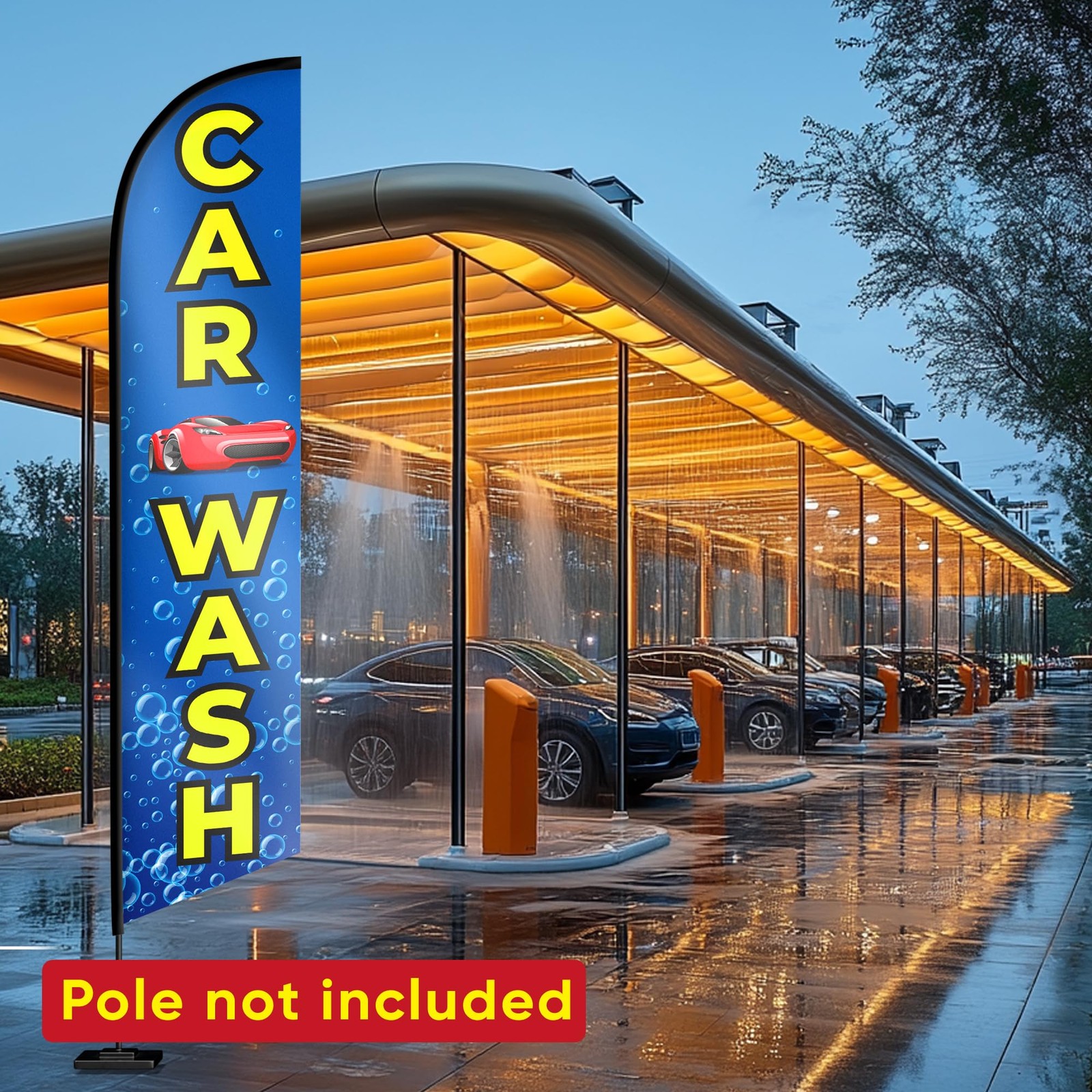 Car Wash Sign Feather Flag – Feather Flags for Business – Business Banner – F…