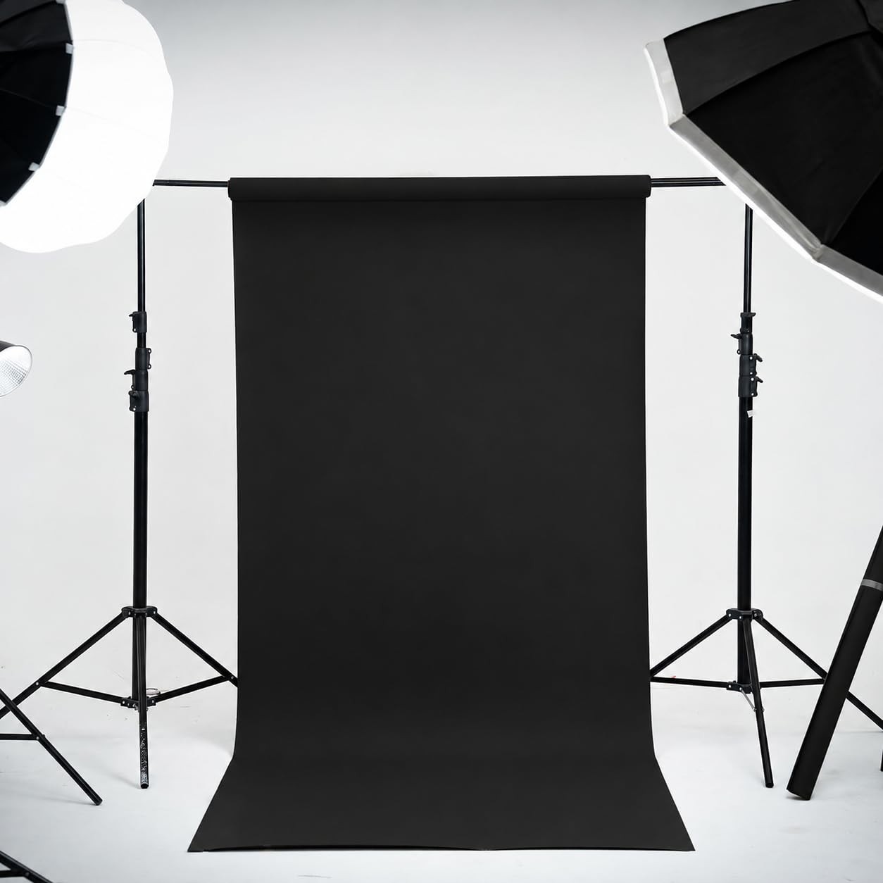 Seamless Paper Backdrop Black Seamless Backdrop Paper Rolls (53”x32.8′ Jet)