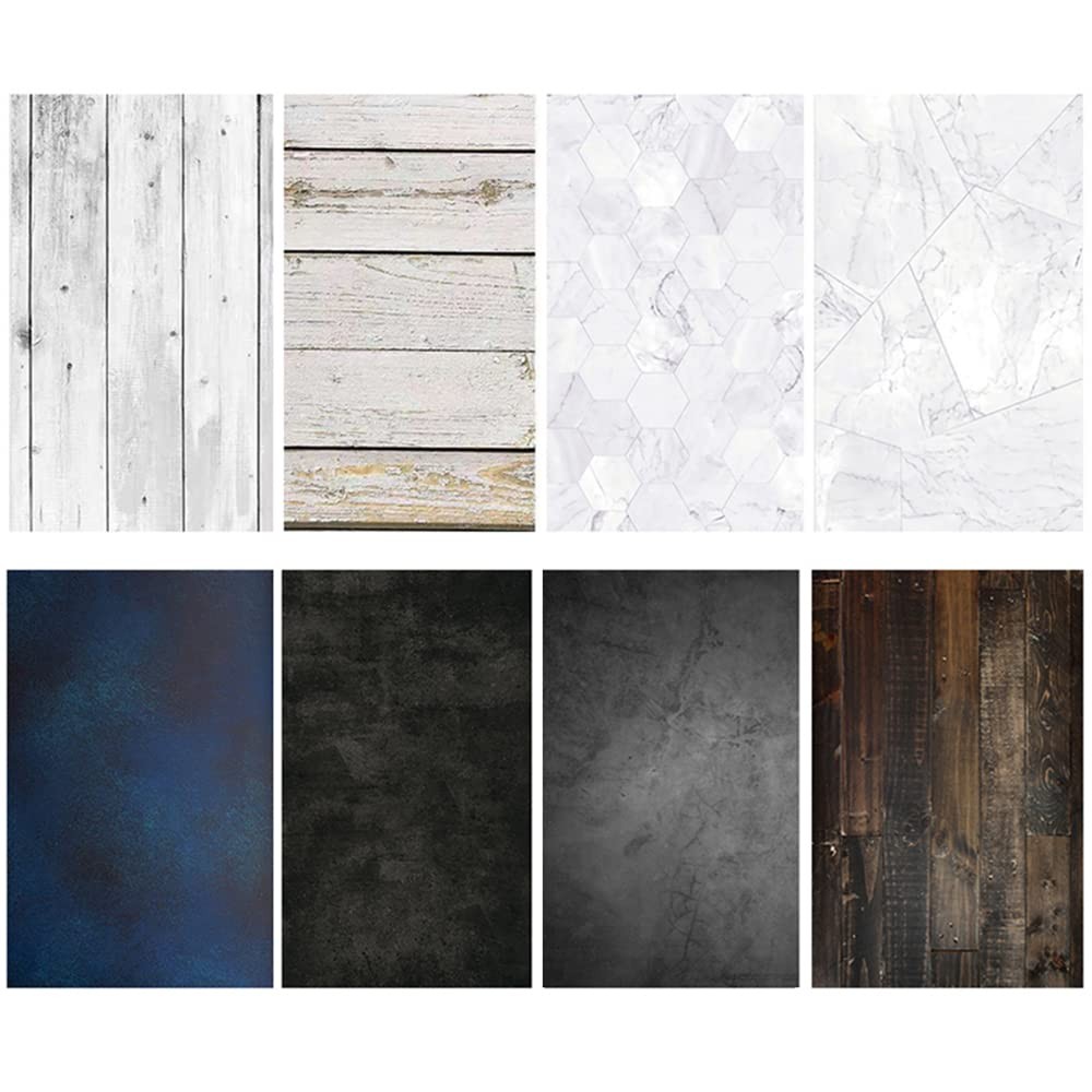 Food Photography Backdrops Paper 4 Pack Kit 22x34Inch/ 56x86cm Double Sided P…