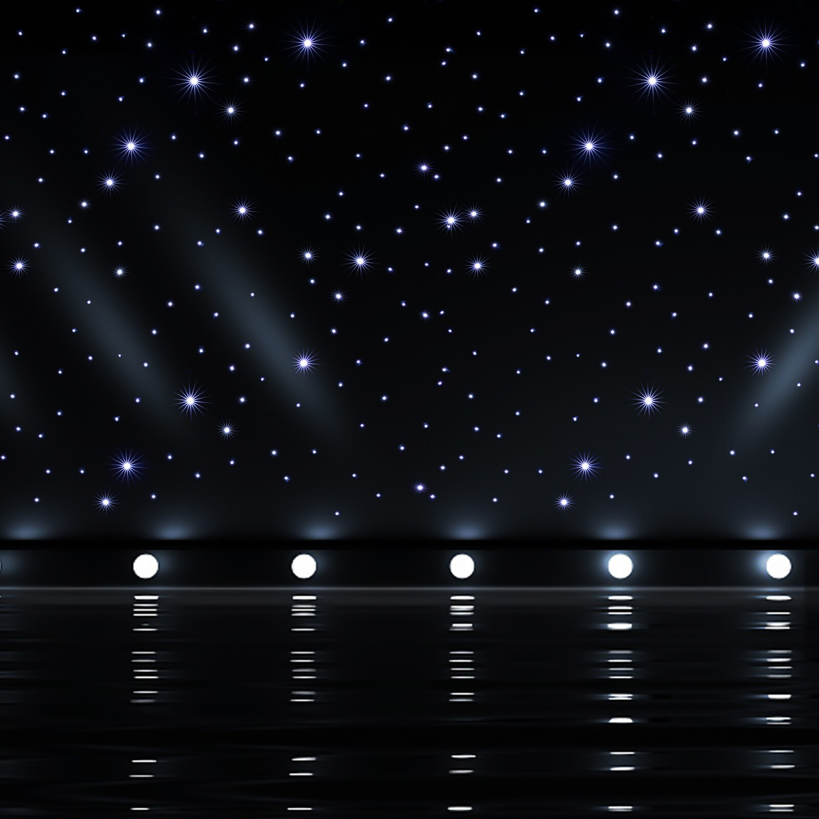 LED Stage Star Backdrop Curtain Stage Wedding Starry Sky Cloth Background